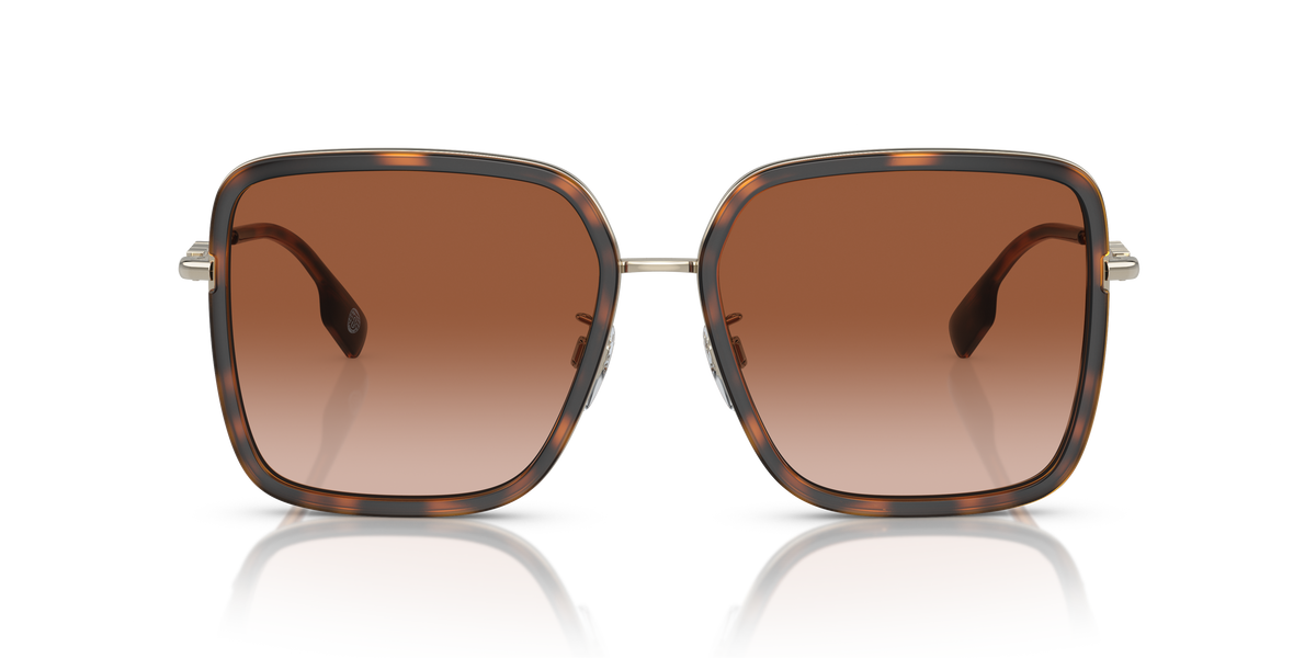 Burberry BE3145D Dionne Sunglasses in 110913 Dark Havana / Brown Gradient lens, front view