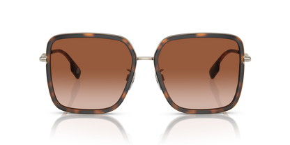 Burberry BE3145D Dionne Sunglasses in 110913 Dark Havana / Brown Gradient lens, front view
