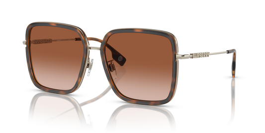 Burberry BE3145D Dionne Sunglasses in 110913 Dark Havana / Brown Gradient lens