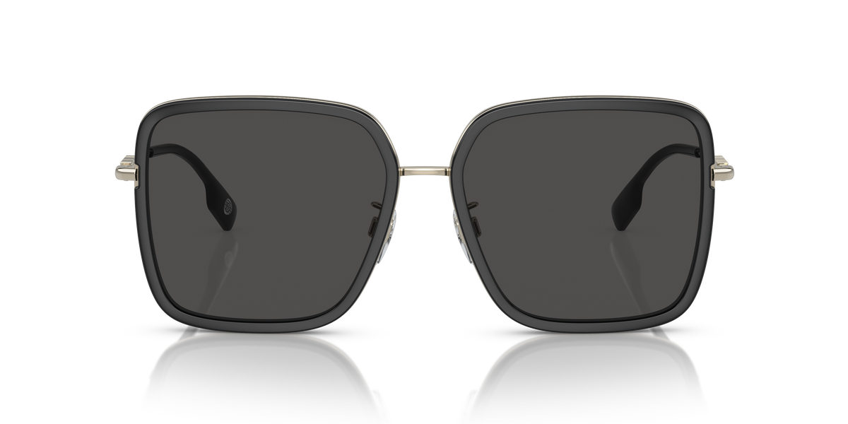 Burberry BE3145D Dionne Sunglasses in 110987 Black / Dark Grey lens, front view