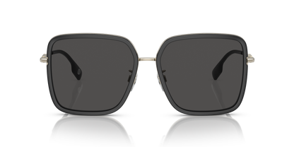 Burberry BE3145D Dionne Sunglasses in 110987 Black / Dark Grey lens, front view