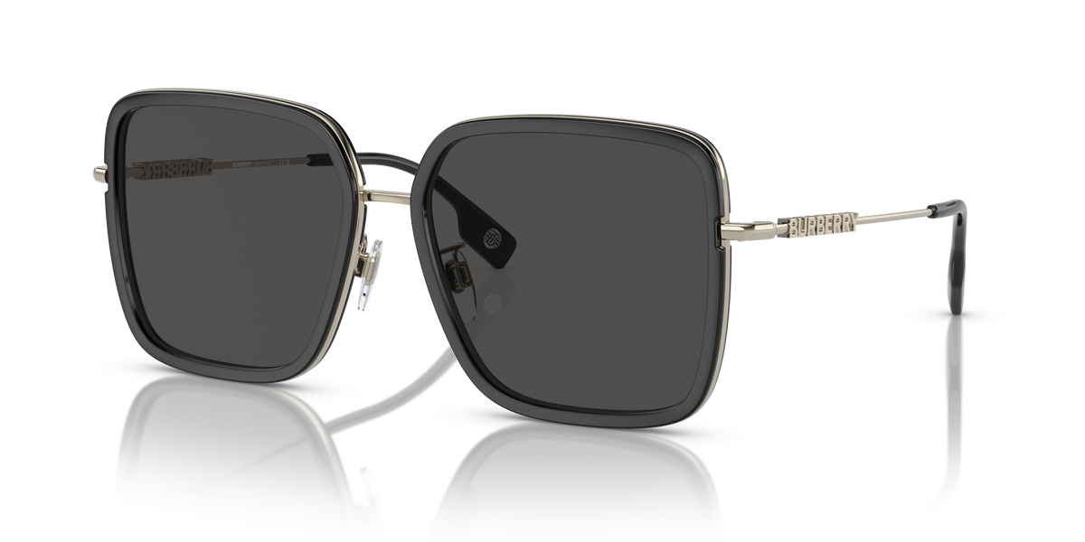 Burberry BE3145D Dionne Sunglasses in 110987 Black / Dark Grey lens