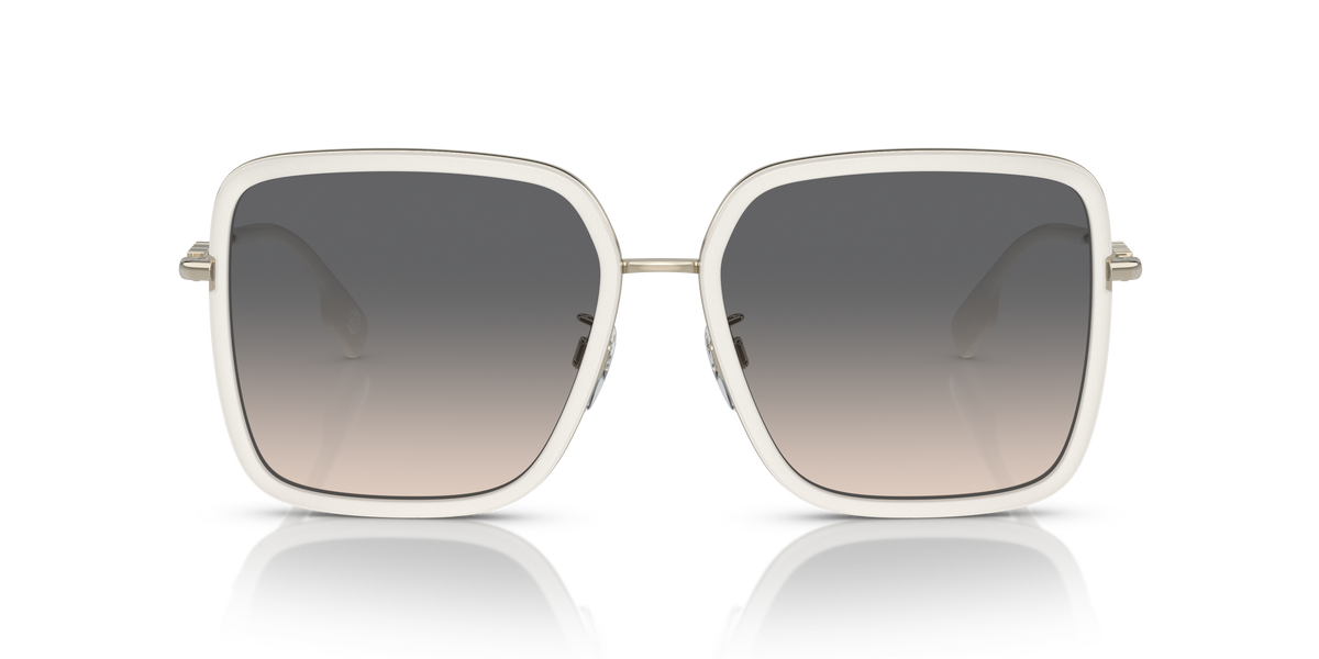 Burberry BE3145D Dionne Sunglasses in 1109G9 Ivory / Light Brown Gradient Grey lens, front view
