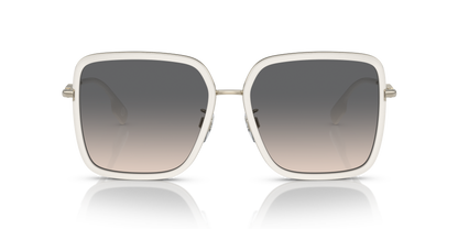 Burberry BE3145D Dionne Sunglasses in 1109G9 Ivory / Light Brown Gradient Grey lens, front view