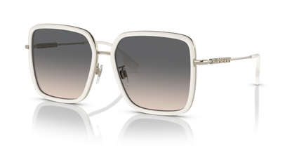 Burberry BE3145D Dionne Sunglasses in 1109G9 Ivory / Light Brown Gradient Grey lens