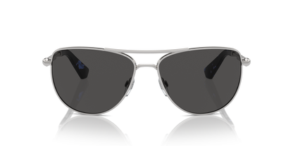 Burberry BE3149 Sunglasses in 100587 Silver / Dark Grey lens, front view