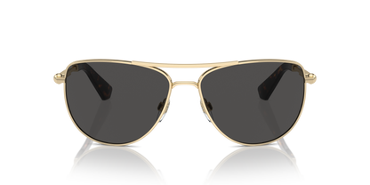 Burberry BE3149 Sunglasses in 110987 Light Gold / Dark Grey lens, front view