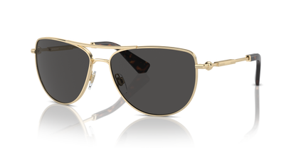 Burberry BE3149 Sunglasses in 110987 Light Gold / Dark Grey lens