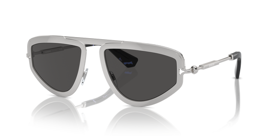 Burberry BE3150 Sunglasses in 100587 Silver / Dark Grey lens