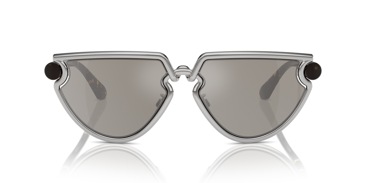 Burberry BE3152 Sunglasses in 10056G Silver / Light Grey Mirror Silver lens, front view