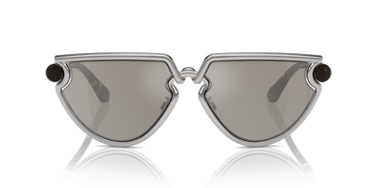 Burberry BE3152 Sunglasses in 10056G Silver / Light Grey Mirror Silver lens, front view