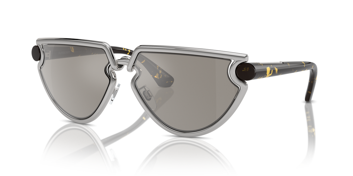 Burberry BE3152 Sunglasses in 10056G Silver / Light Grey Mirror Silver lens