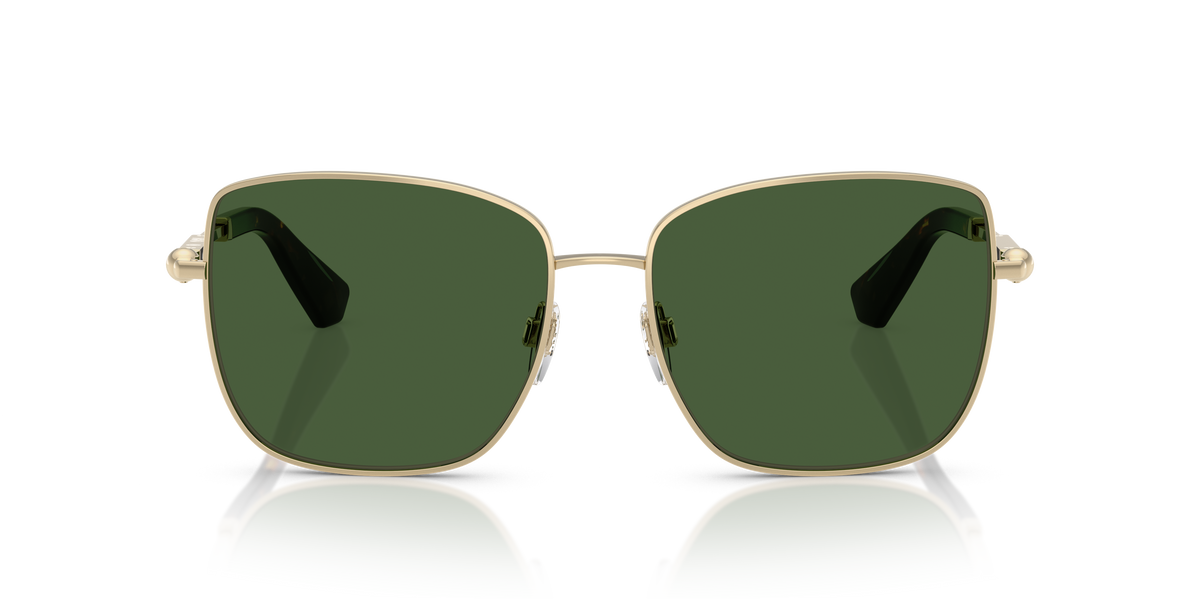Burberry BE3158 Sunglasses in 110971 Light Gold / Dark Green lens, front view