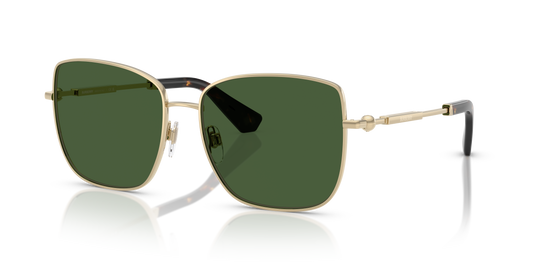 Burberry BE3158 Sunglasses in 110971 Light Gold / Dark Green lens