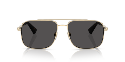 Burberry BE3159 Sunglasses in 110987 Light Gold / Dark Grey lens, front view