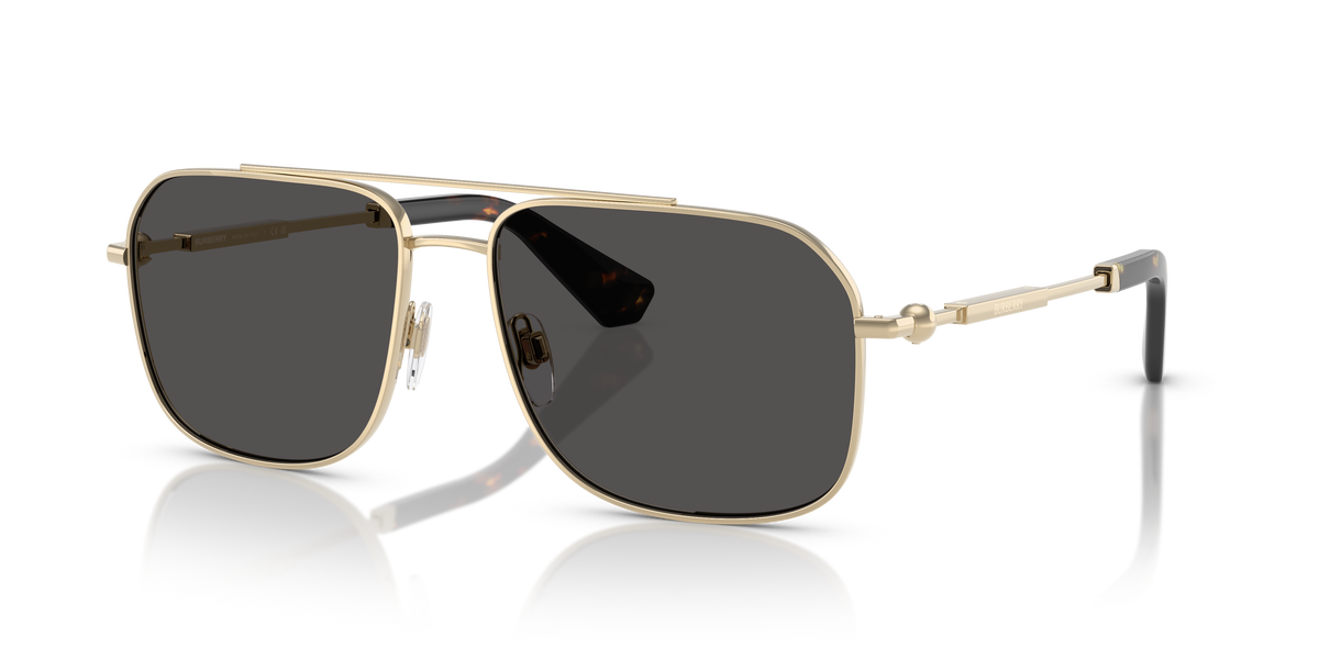Burberry BE3159 Sunglasses in 110987 Light Gold / Dark Grey lens