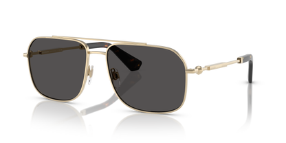 Burberry BE3159 Sunglasses in 110987 Light Gold / Dark Grey lens