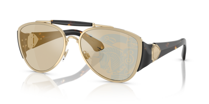 Burberry BE3161 Sunglasses in 1109P4 Light Gold / Dark Brown Tampo Gold lens