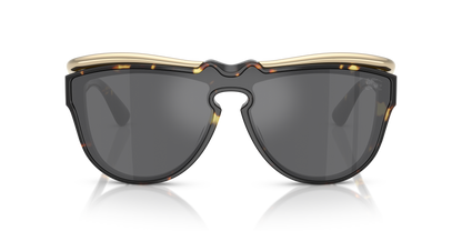 Burberry BE3162U Sunglasses in 13546G Yellow Havana / Grey Mirror Silver lens, front view