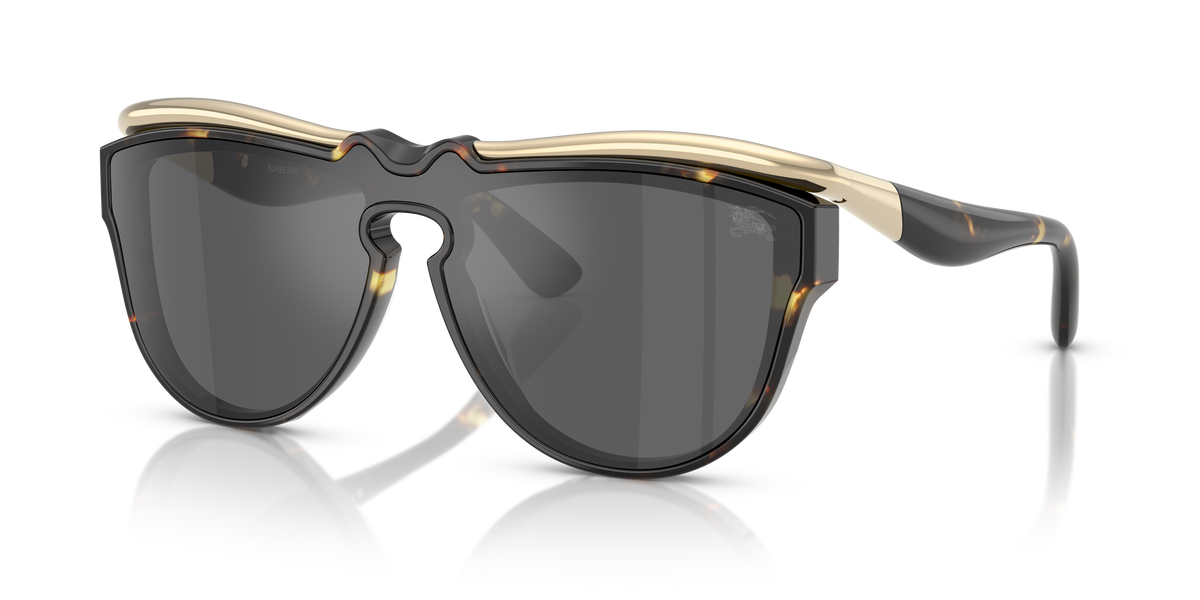 Burberry BE3162U Sunglasses in 13546G Yellow Havana / Grey Mirror Silver lens