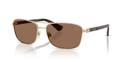 Burberry BE3163 Sunglasses in 110973 Light Gold / Dark Brown lens