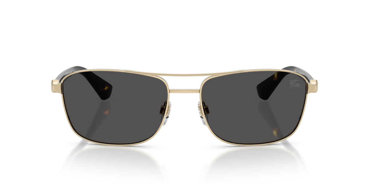 Burberry BE3163 Sunglasses in 110987 Light Gold / Dark Grey lens, front view