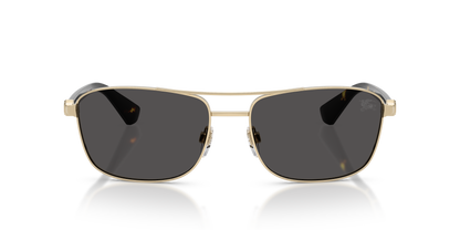 Burberry BE3163 Sunglasses in 110987 Light Gold / Dark Grey lens, front view