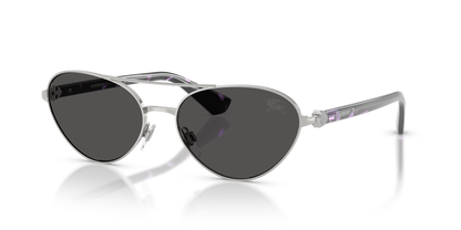 Burberry BE3165 Sunglasses in 100587 Silver / Dark Grey lens