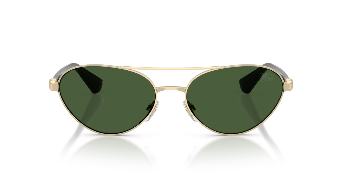 Burberry BE3165 Sunglasses in 110971 Light Gold / Dark Green lens, front view