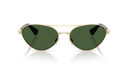 Burberry BE3165 Sunglasses in 110971 Light Gold / Dark Green lens, front view