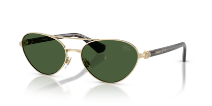 Burberry BE3165 Sunglasses in 110971 Light Gold / Dark Green lens