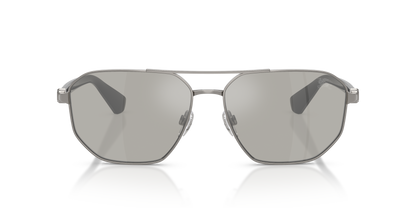 Burberry BE3166 Sunglasses in 10036G Gunmetal / Light Grey Mirror Silver lens, front view