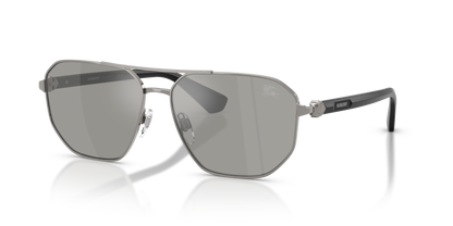 Burberry BE3166 Sunglasses in 10036G Gunmetal / Light Grey Mirror Silver lens