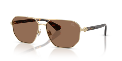 Burberry BE3166 Sunglasses in 110973 Light Gold / Dark Brown lens