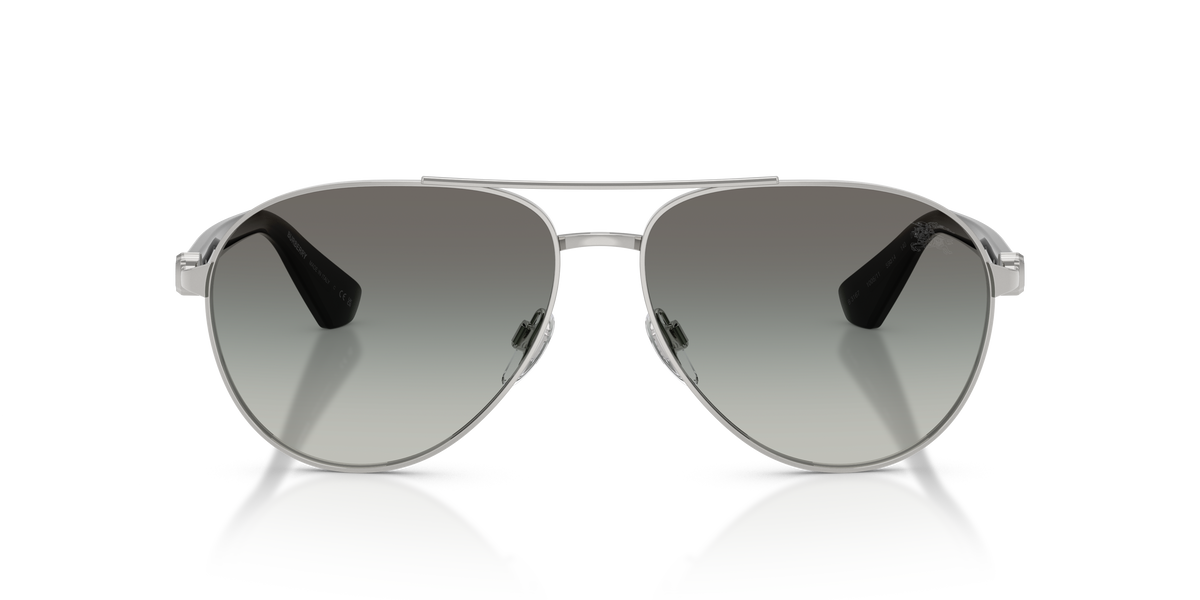 Burberry BE3167 Sunglasses in 100511 Silver / Grey Gradient lens, front view
