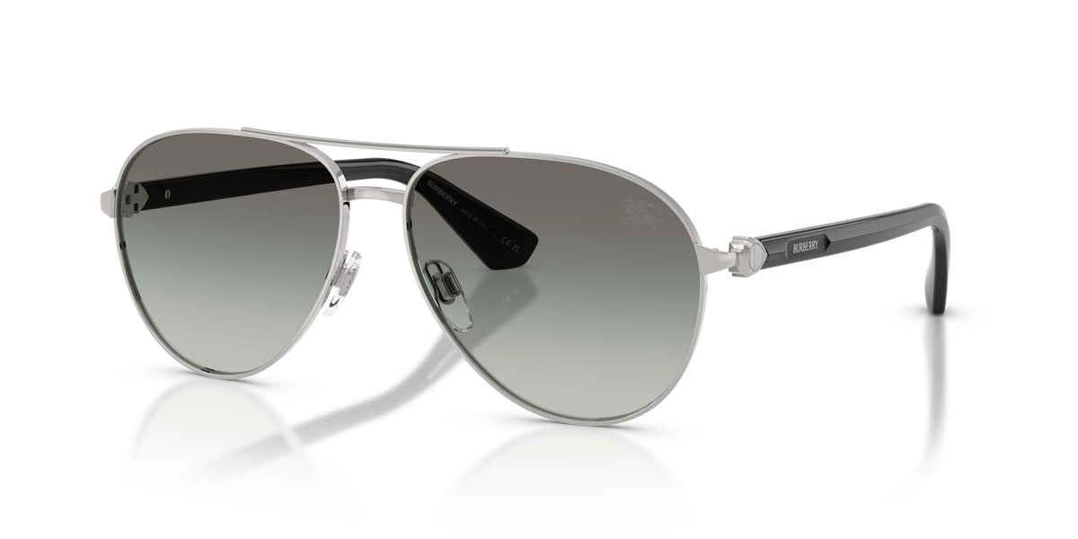 Burberry BE3167 Sunglasses in 100511 Silver / Grey Gradient lens