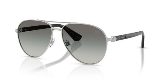 Burberry BE3167 Sunglasses in 100511 Silver / Grey Gradient lens
