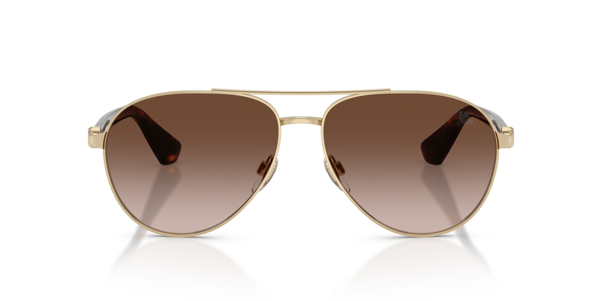 Burberry BE3167 Sunglasses in 110913 Light Gold / Brown Gradient lens, front view