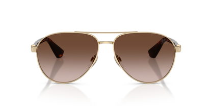 Burberry BE3167 Sunglasses in 110913 Light Gold / Brown Gradient lens, front view