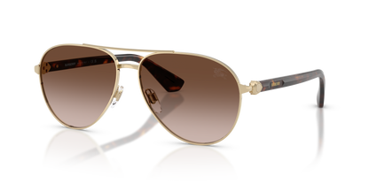 Burberry BE3167 Sunglasses in 110913 Light Gold / Brown Gradient lens