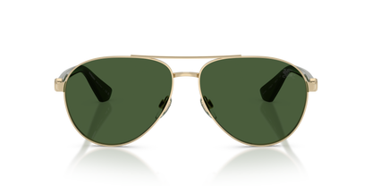 Burberry BE3167 Sunglasses in 110971 Light Gold / Dark Green lens, front view
