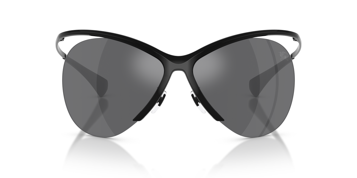 Burberry BE3168 Sunglasses in 10016G Black / Grey Mirror Silver lens, front view