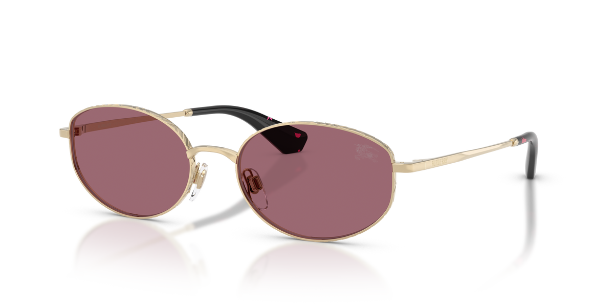 Burberry BE3169 Sunglasses in 11091A Light Gold / Violet lens