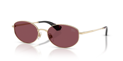 Burberry BE3169 Sunglasses in 11095Q Light Gold / Purple Polarized lens
