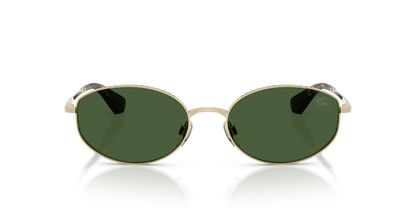 Burberry BE3169 Sunglasses in 110971 Light Gold / Dark Green lens, front view