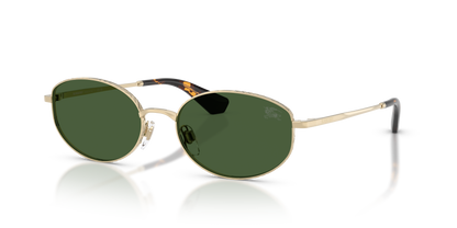 Burberry BE3169 Sunglasses in 110971 Light Gold / Dark Green lens