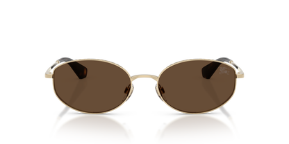 Burberry BE3169 Sunglasses in 110973 Light Gold / Dark Brown lens, front view