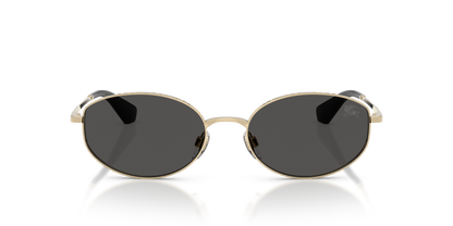 Burberry BE3169 Sunglasses in 110987 Light Gold / Dark Grey lens, front view