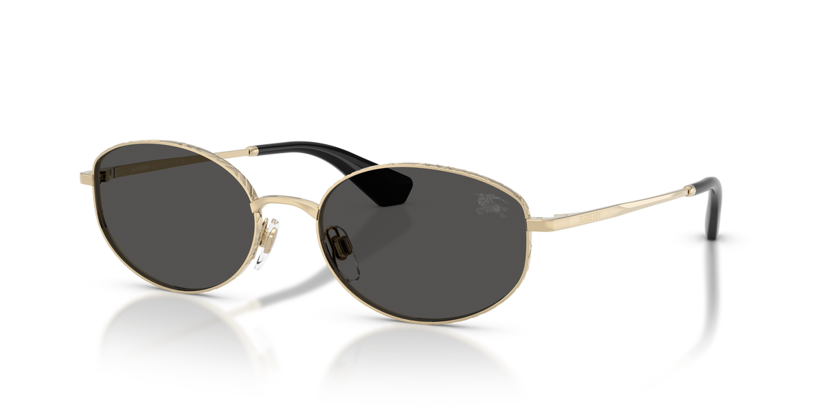 Burberry BE3169 Sunglasses in 110987 Light Gold / Dark Grey lens
