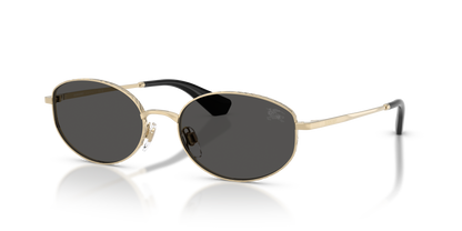 Burberry BE3169 Sunglasses in 110987 Light Gold / Dark Grey lens